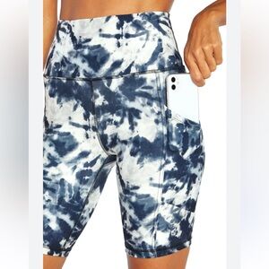 Marika Women's Black and White Tie-Dye Bike Shorts